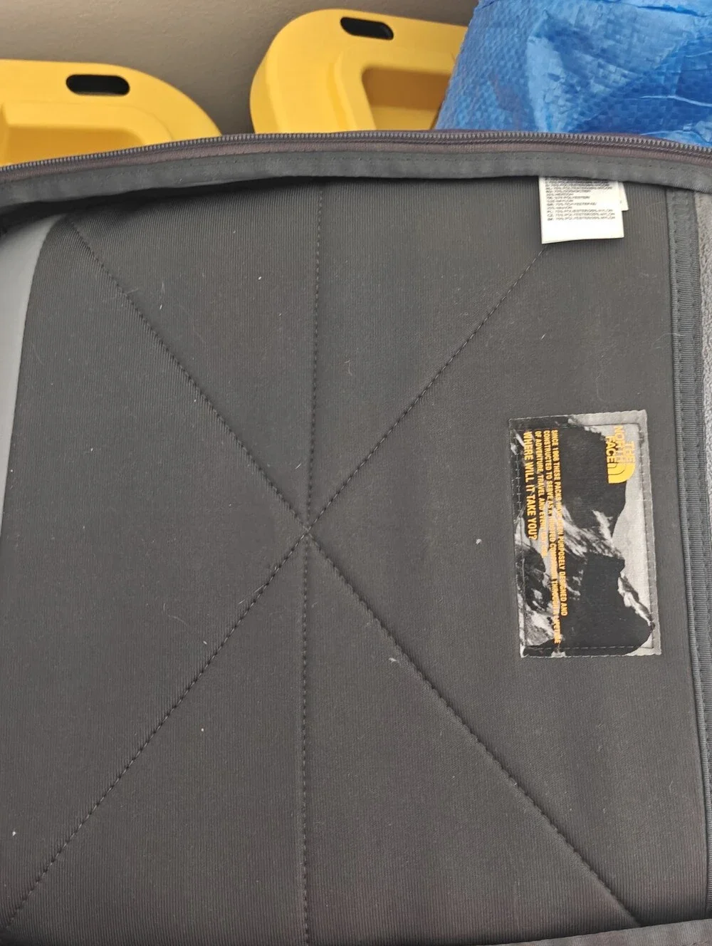 The North Face Surge Backpack EUC Gray Purple Padded